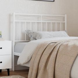 Metal Headboard White 100cm