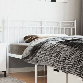 Metal Headboard White 150cm