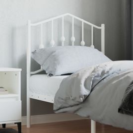 Metal Headboard White 75cm
