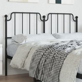 Metal Headboard Black 135cm