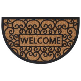 Door Mat Half Round 45x75cm Rubber and Coir
