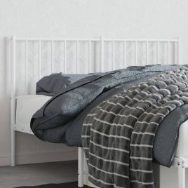 Metal Headboard White 140cm
