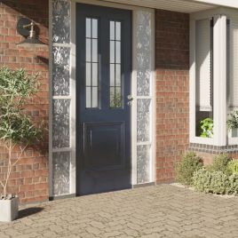 Window Films 4 pcs Frosted Flowers Pattern PVC - vid-3208980