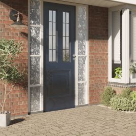 Window Films 2 pcs Frosted Flowers Pattern PVC - vid-3208981