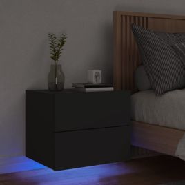 Bedside Table - Jemi Gus Nightstand Black 50cm