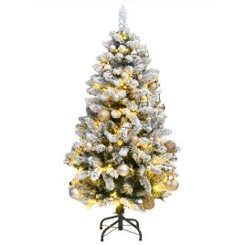 MIVREL Artificial Hinged Christmas Tree 150 LEDs & Ball Set 120 cm
