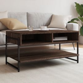 Coffee Table Brown Oak 90x50x45 cm Engineered Wood