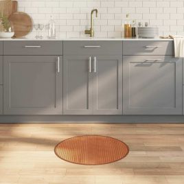 Rug Round Brown60 cm Bamboo