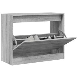 Shoe Cabinet Grey Sonoma 80x34x63 cm Engineered Wood