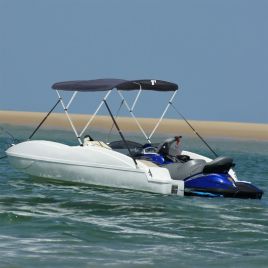 3-bow Bimini Top with Mesh Sidewalls 183x(154-167)x137 cm - vid-94843