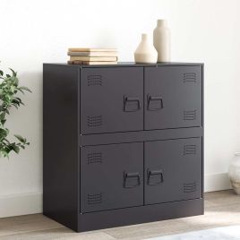 Sideboard Black 67x39x73 cm Steel - vid-841649