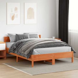 Bedframe Wax Brown 120x200cm Solid Wood Pine