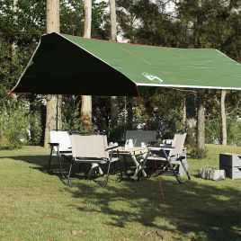 Camping Tarp Green 420x440 cm Waterproof - vid-94676