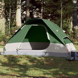 Family Tent Dome 6-Person Green Waterproof - vid-94781