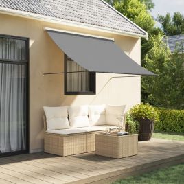 Retractable Awning Anthracite 250x150 cm Fabric and Steel - vid-368753