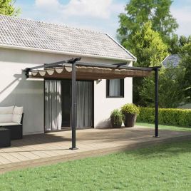 LUWOD Gazebo Taupe 300x300x200 cm Polyester
