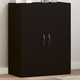 File Cabinet Black 60x32x77.5 cm Engineered Wood