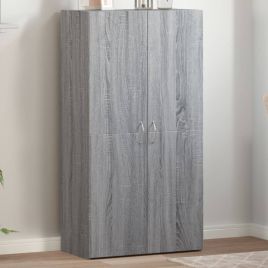 File Cabinet Grey Sonoma 60x32x115 cm Engineered Wood