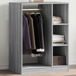 Wardrobe Grey Sonoma 77x48x102 cm Engineered Wood - vid-840812
