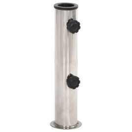 Parasol Base for 38/48 mm Pole Silver Stainless Steel