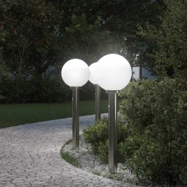 TONGLEN Bollard Lights with Sensor 3 pcs 80 cm Stainless IP44 Steel