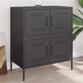 Sideboard Black 68x39x79 cm Steel - vid-842952