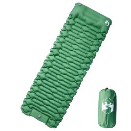 Self Inflating Camping Mattress with Pillow 1-Person Green - vid-4007106