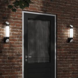 CRBURY Outdoor Wall Lights 2pcs Stainless Steel - Black