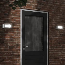 CRBURY Outdoor Wall Lights 2pcs Stainless Steel - Silver