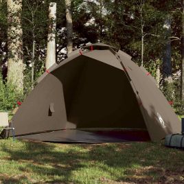 Fishing Tent 4-Person Olive Green Quick Release - vid-4005323