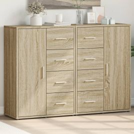 Sideboards 2 pcs Sonoma Oak 60x31x84 cm Engineered Wood
