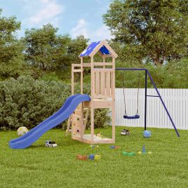 Outdoor Playset Solid Wood Pine - vid-3279142