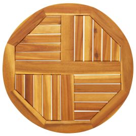 Table Top 60x2 cm Round Solid Wood Acacia
