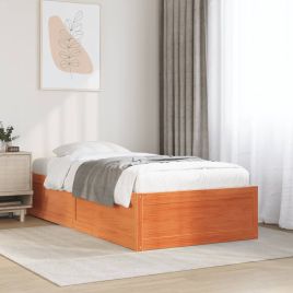 Bedframe Wax Brown 75x190cm Small Single Solid Wood Pine