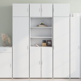 Highboard White 70x42.5x185 cm Engineered Wood - vid-3281371