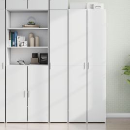 Highboard White 30x42.5x185 cm Engineered Wood