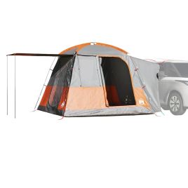 Car Tent 4-Person Grey and Orange Waterproof - vid-4009490