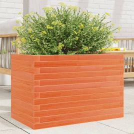 Garden Planter Wax Brown 70x40x46 cm Solid Wood Pine