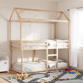 Bunkbed 75x190cm Small Single Solid Wood Pine