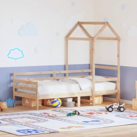 Daybed with Roof 90x200cm Solid Wood