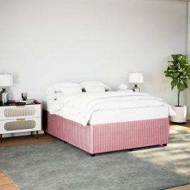 Bedframe Pink 140x200cm Velvet