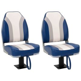 4 Piece Foldable Boat Seat Set High Backrest