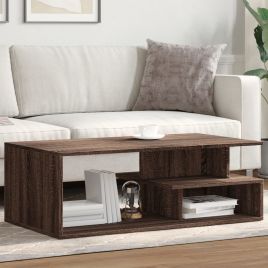 Coffee Table Brown Oak 102x55x35 cm Engineered Wood