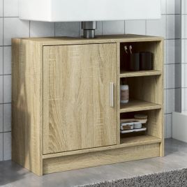 Sink Cabinet Sonoma Oak 63x29x55 cm Engineered Wood - vid-848131