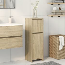 Bathroom Cabinet Sonoma Oak 30x30x95 cm Engineered Wood - vid-849607