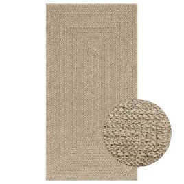 Rug ZIZUR Beige 80x150 cm Jute Look Indoor and Outdoor
