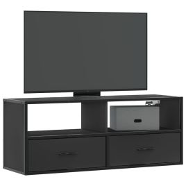 TV Cabinet Black 100x31x39.5 cm Engineered Wood and Metal