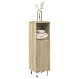 Bathroom Cabinet Sonoma Oak 30x30x100 cm Engineered Wood - vid-849671