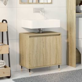 Bathroom Cabinet Sonoma Oak 58x33x60 cm Engineered Wood - vid-849673