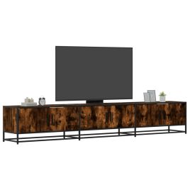 TV Cabinet Smoked Oak 240x35x41 cm Engineered Wood